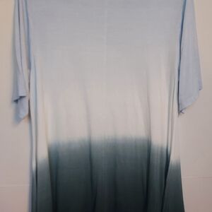 Lane Bryant Blue and Green Ombre Short Sleeve Top Sz 18-20